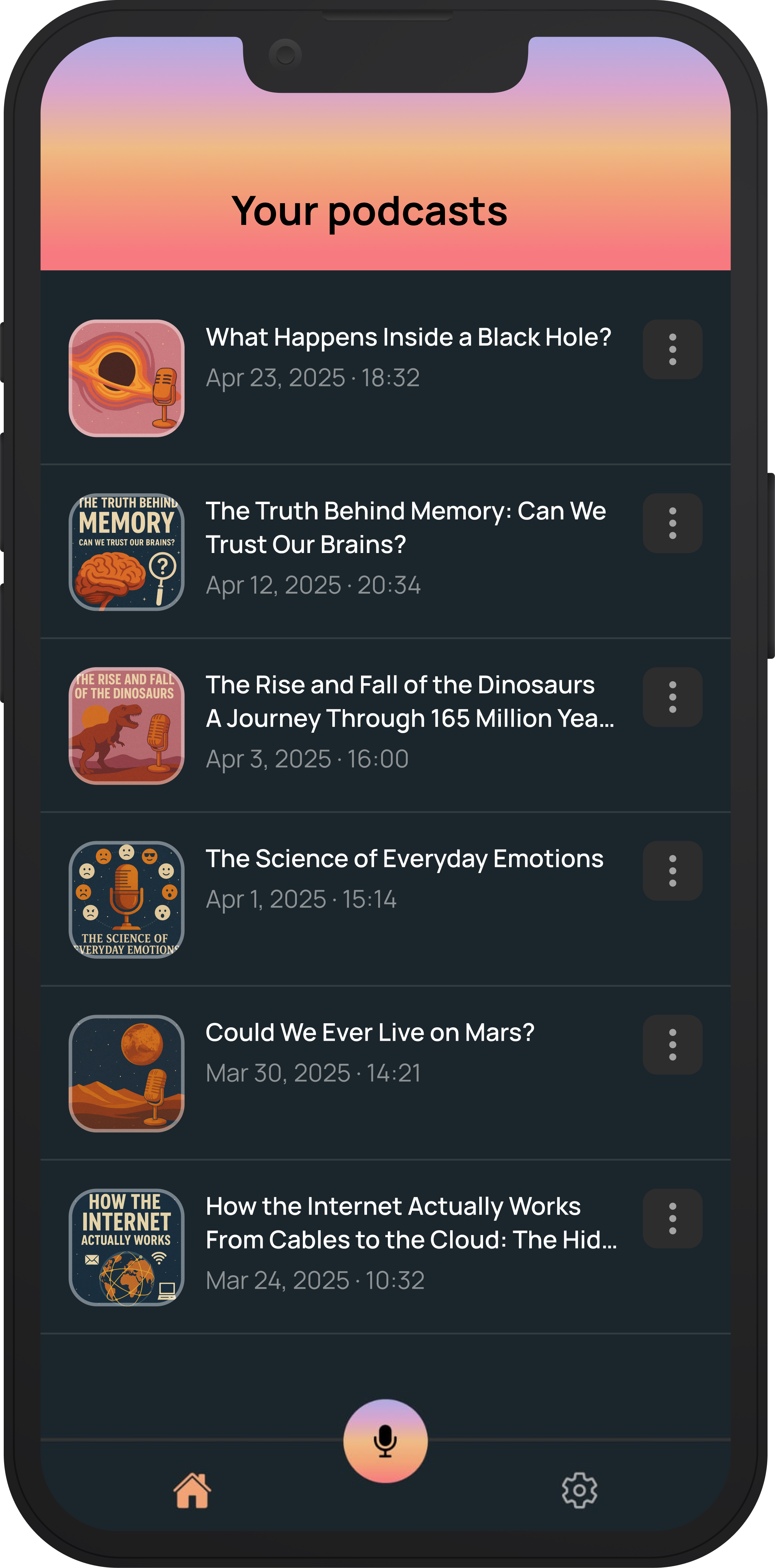 PodLoom App Interface